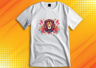 Lion t shirt vector graphic