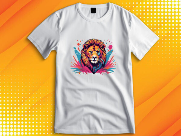 Lion t shirt vector graphic