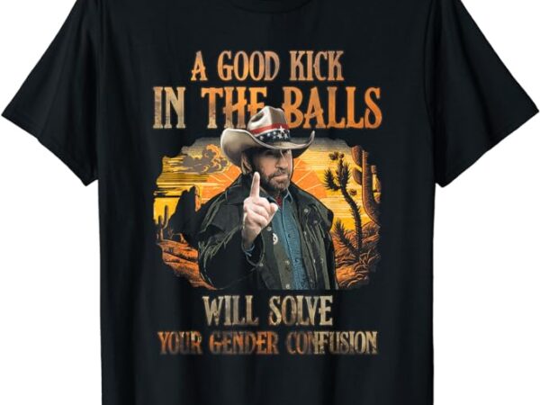 A good kick in the balls will solve your gender confusion t-shirt