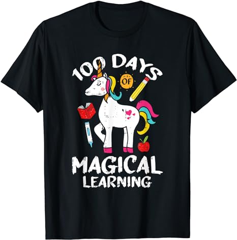 15 Unicorn 100 Days Of School Shirt Designs Bundle P11, Unicorn 100 Days Of School T-shirt, Unicorn 100 Days Of School png file, Unicorn 100