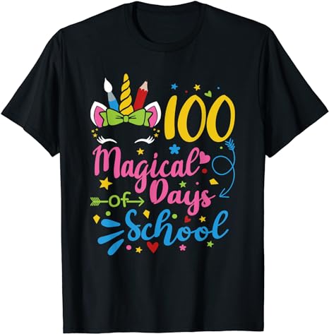 15 Unicorn 100 Days Of School Shirt Designs Bundle P12, Unicorn 100 Days Of School T-shirt, Unicorn 100 Days Of School png file, Unicorn 100