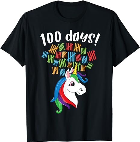 15 Unicorn 100 Days Of School Shirt Designs Bundle P2, Unicorn 100 Days Of School T-shirt, Unicorn 100 Days Of School png file, Unicorn 100