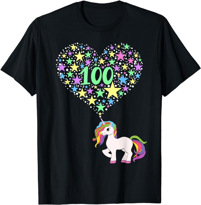 15 Unicorn 100 Days Of School Shirt Designs Bundle P13, Unicorn 100 Days Of School T-shirt, Unicorn 100 Days Of School png file, Unicorn 100