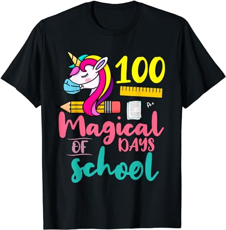 15 Unicorn 100 Days Of School Shirt Designs Bundle P2, Unicorn 100 Days Of School T-shirt, Unicorn 100 Days Of School png file, Unicorn 100