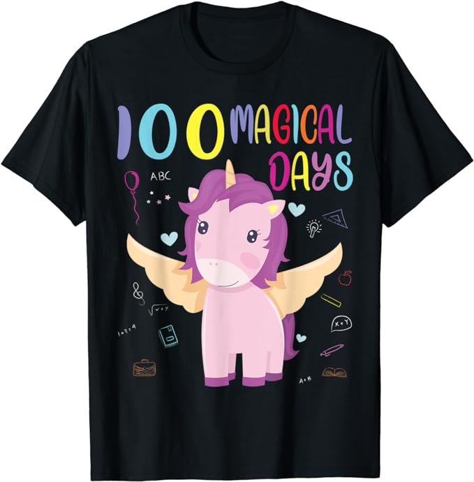 15 Unicorn 100 Days Of School Shirt Designs Bundle P12, Unicorn 100 Days Of School T-shirt, Unicorn 100 Days Of School png file, Unicorn 100