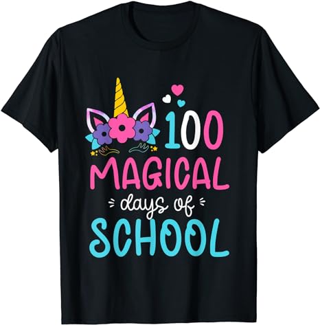 15 Unicorn 100 Days Of School Shirt Designs Bundle P13, Unicorn 100 Days Of School T-shirt, Unicorn 100 Days Of School png file, Unicorn 100