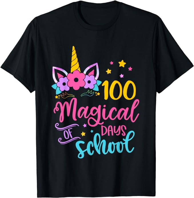 15 Unicorn 100 Days Of School Shirt Designs Bundle P2, Unicorn 100 Days Of School T-shirt, Unicorn 100 Days Of School png file, Unicorn 100