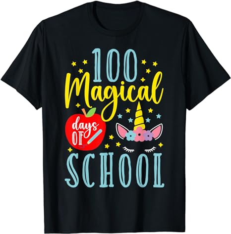 15 Unicorn 100 Days Of School Shirt Designs Bundle P13, Unicorn 100 Days Of School T-shirt, Unicorn 100 Days Of School png file, Unicorn 100