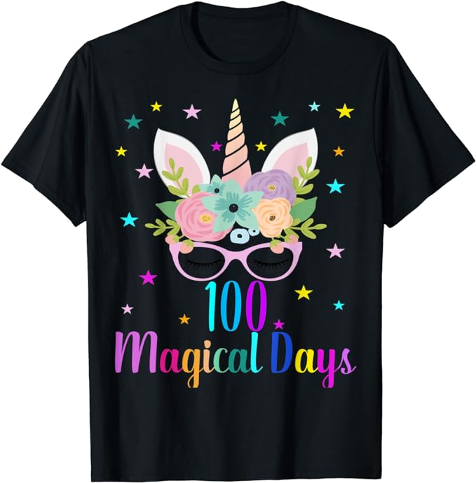 15 Unicorn 100 Days Of School Shirt Designs Bundle P1, Unicorn 100 Days Of School T-shirt, Unicorn 100 Days Of School png file, Unicorn 100