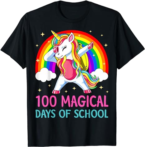 15 Unicorn 100 Days Of School Shirt Designs Bundle P4, Unicorn 100 Days Of School T-shirt, Unicorn 100 Days Of School png file, Unicorn 100