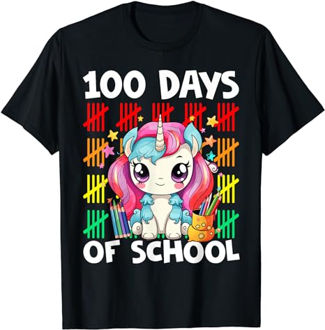 15 Unicorn 100 Days Of School Shirt Designs Bundle P5, Unicorn 100 Days Of School T-shirt, Unicorn 100 Days Of School png file, Unicorn 100