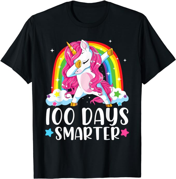 15 Unicorn 100 Days Of School Shirt Designs Bundle P16, Unicorn 100 Days Of School T-shirt, Unicorn 100 Days Of School png file, Unicorn 100