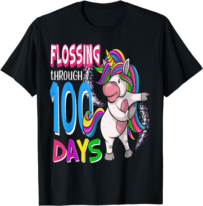 15 Unicorn 100 Days Of School Shirt Designs Bundle P16, Unicorn 100 Days Of School T-shirt, Unicorn 100 Days Of School png file, Unicorn 100
