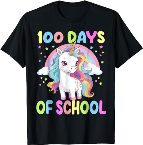 15 Unicorn 100 Days Of School Shirt Designs Bundle P6, Unicorn 100 Days Of School T-shirt, Unicorn 100 Days Of School png file, Unicorn 100