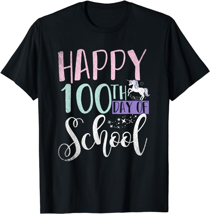 15 Unicorn 100 Days Of School Shirt Designs Bundle P16, Unicorn 100 Days Of School T-shirt, Unicorn 100 Days Of School png file, Unicorn 100
