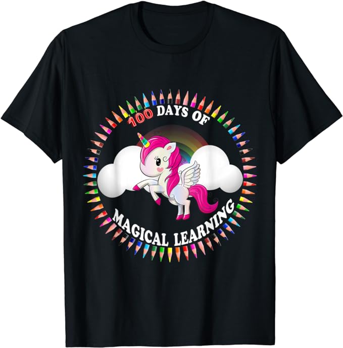 15 Unicorn 100 Days Of School Shirt Designs Bundle P16, Unicorn 100 Days Of School T-shirt, Unicorn 100 Days Of School png file, Unicorn 100