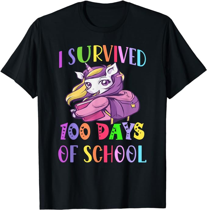 15 Unicorn 100 Days Of School Shirt Designs Bundle P17, Unicorn 100 Days Of School T-shirt, Unicorn 100 Days Of School png file, Unicorn 100