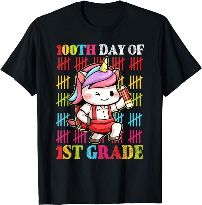 15 Unicorn 100 Days Of School Shirt Designs Bundle P17, Unicorn 100 Days Of School T-shirt, Unicorn 100 Days Of School png file, Unicorn 100