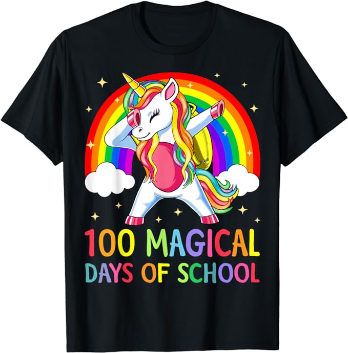 15 Unicorn 100 Days Of School Shirt Designs Bundle P6, Unicorn 100 Days Of School T-shirt, Unicorn 100 Days Of School png file, Unicorn 100