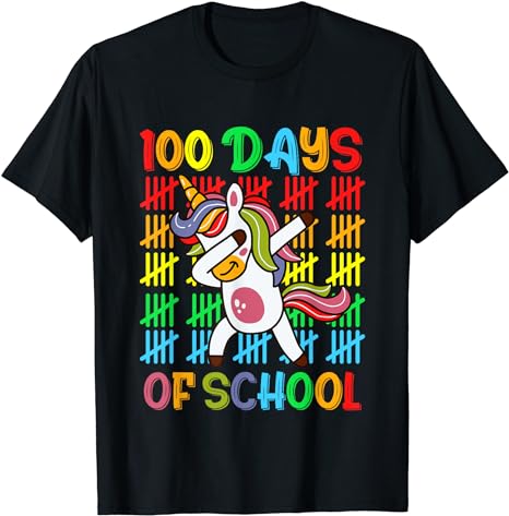 15 Unicorn 100 Days Of School Shirt Designs Bundle P7, Unicorn 100 Days Of School T-shirt, Unicorn 100 Days Of School png file, Unicorn 100