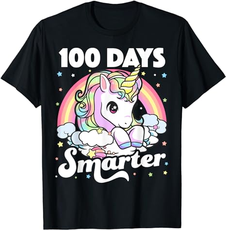 15 Unicorn 100 Days Of School Shirt Designs Bundle P7, Unicorn 100 Days Of School T-shirt, Unicorn 100 Days Of School png file, Unicorn 100