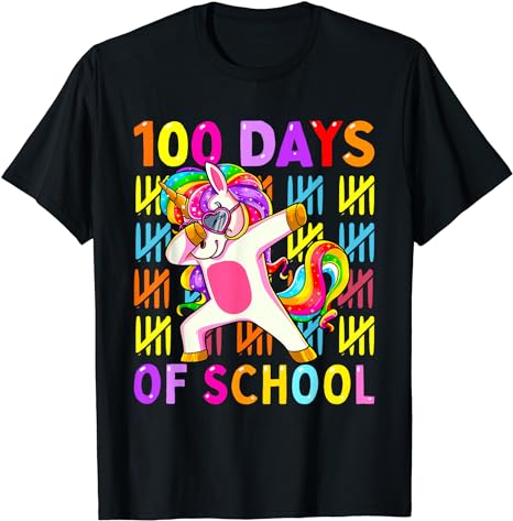 15 Unicorn 100 Days Of School Shirt Designs Bundle P7, Unicorn 100 Days Of School T-shirt, Unicorn 100 Days Of School png file, Unicorn 100