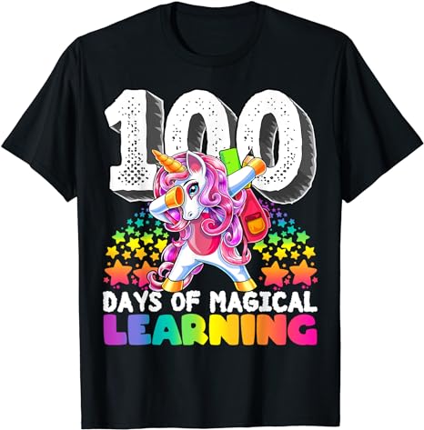 15 Unicorn 100 Days Of School Shirt Designs Bundle P7, Unicorn 100 Days Of School T-shirt, Unicorn 100 Days Of School png file, Unicorn 100