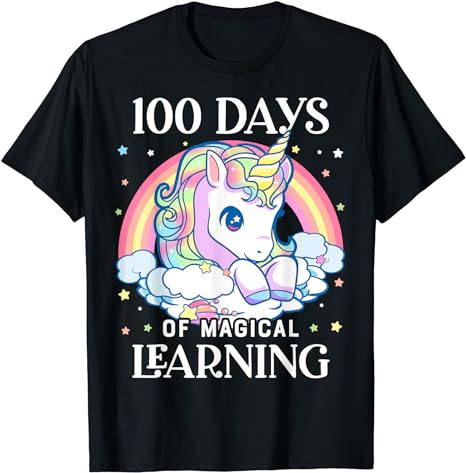 15 Unicorn 100 Days Of School Shirt Designs Bundle P7, Unicorn 100 Days Of School T-shirt, Unicorn 100 Days Of School png file, Unicorn 100