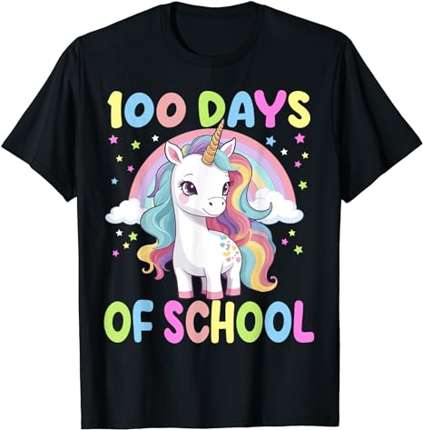 15 Unicorn 100 Days Of School Shirt Designs Bundle P8, Unicorn 100 Days Of School T-shirt, Unicorn 100 Days Of School png file, Unicorn 100