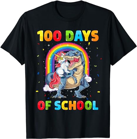 15 Unicorn 100 Days Of School Shirt Designs Bundle P8, Unicorn 100 Days Of School T-shirt, Unicorn 100 Days Of School png file, Unicorn 100