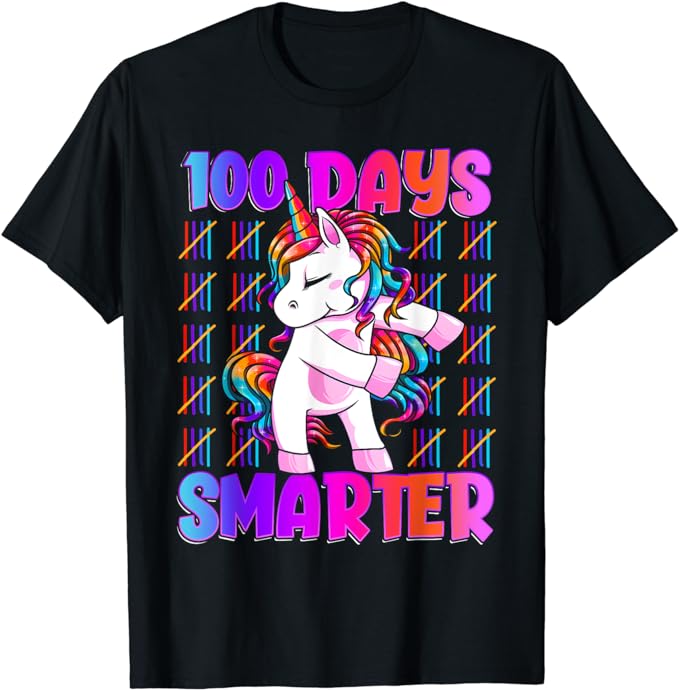 15 Unicorn 100 Days Of School Shirt Designs Bundle P4, Unicorn 100 Days Of School T-shirt, Unicorn 100 Days Of School png file, Unicorn 100