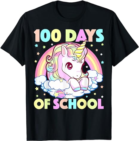 15 Unicorn 100 Days Of School Shirt Designs Bundle P5, Unicorn 100 Days Of School T-shirt, Unicorn 100 Days Of School png file, Unicorn 100