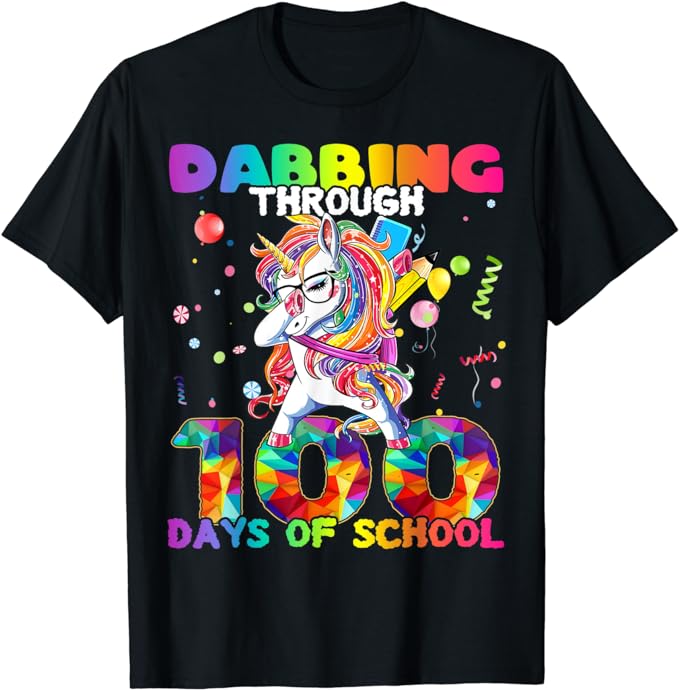 15 Unicorn 100 Days Of School Shirt Designs Bundle P4, Unicorn 100 Days Of School T-shirt, Unicorn 100 Days Of School png file, Unicorn 100