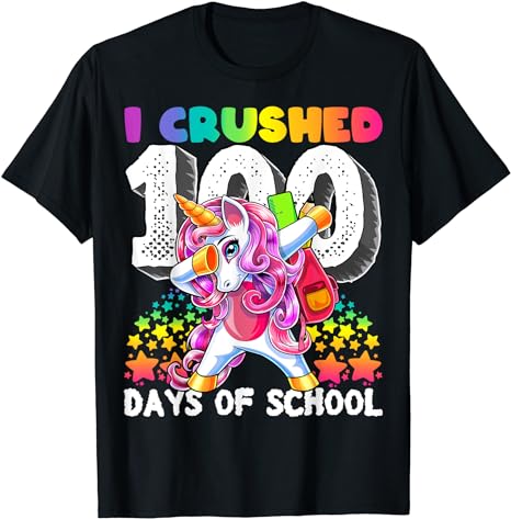 15 Unicorn 100 Days Of School Shirt Designs Bundle P5, Unicorn 100 Days Of School T-shirt, Unicorn 100 Days Of School png file, Unicorn 100