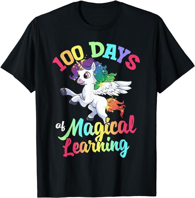 15 Unicorn 100 Days Of School Shirt Designs Bundle P16, Unicorn 100 Days Of School T-shirt, Unicorn 100 Days Of School png file, Unicorn 100