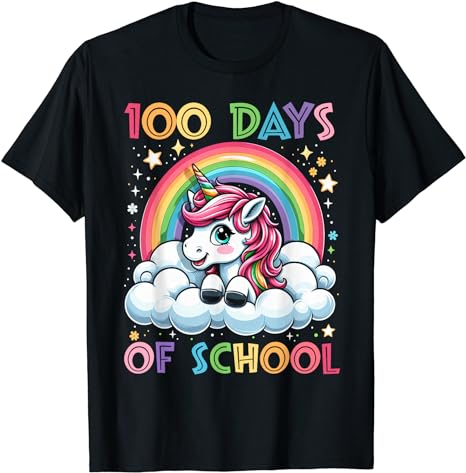 15 Unicorn 100 Days Of School Shirt Designs Bundle P6, Unicorn 100 Days Of School T-shirt, Unicorn 100 Days Of School png file, Unicorn 100