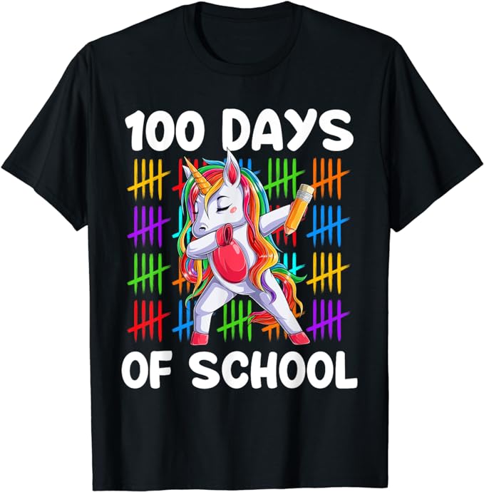 15 Unicorn 100 Days Of School Shirt Designs Bundle P7, Unicorn 100 Days Of School T-shirt, Unicorn 100 Days Of School png file, Unicorn 100