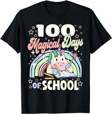 15 Unicorn 100 Days Of School Shirt Designs Bundle P17, Unicorn 100 Days Of School T-shirt, Unicorn 100 Days Of School png file, Unicorn 100