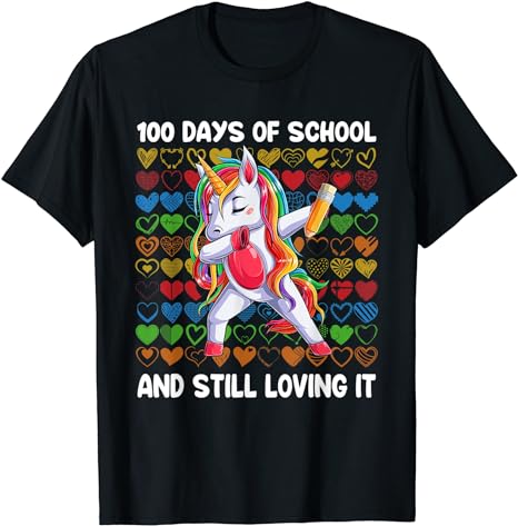 15 Unicorn 100 Days Of School Shirt Designs Bundle P8, Unicorn 100 Days Of School T-shirt, Unicorn 100 Days Of School png file, Unicorn 100