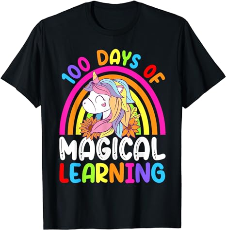 15 Unicorn 100 Days Of School Shirt Designs Bundle P8, Unicorn 100 Days Of School T-shirt, Unicorn 100 Days Of School png file, Unicorn 100