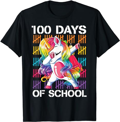 15 Unicorn 100 Days Of School Shirt Designs Bundle P8, Unicorn 100 Days Of School T-shirt, Unicorn 100 Days Of School png file, Unicorn 100