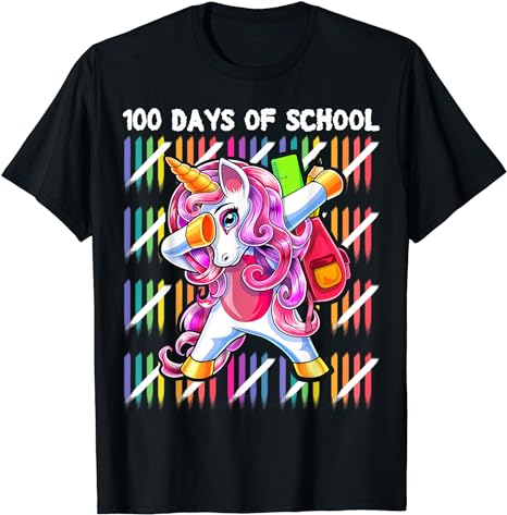 15 Unicorn 100 Days Of School Shirt Designs Bundle P11, Unicorn 100 Days Of School T-shirt, Unicorn 100 Days Of School png file, Unicorn 100