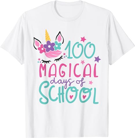 9 Unicorn 100 Days Of School Shirt Designs Bundle P22, Unicorn 100 Days Of School T-shirt, Unicorn 100 Days Of School png file, Unicorn 100