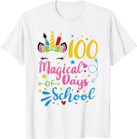 15 Unicorn 100 Days Of School Shirt Designs Bundle P20, Unicorn 100 Days Of School T-shirt, Unicorn 100 Days Of School png file, Unicorn 100