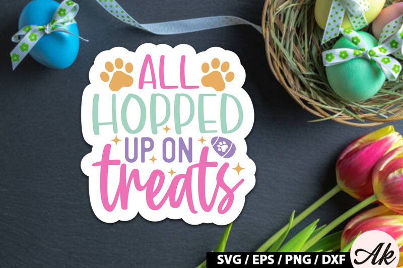 Stickers Easter Dog SVG Bundle