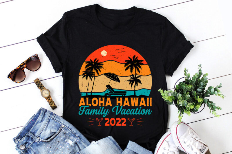 Aloha Hawaii Hawaiian Family Vacation T-Shirt Design