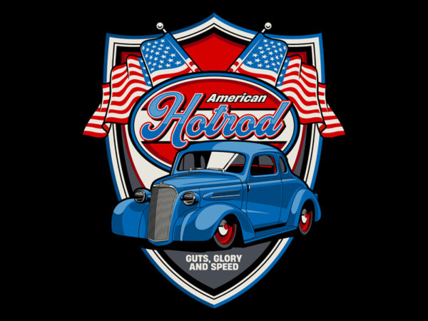 American hotrod t shirt vector