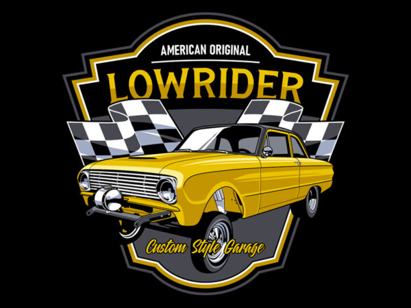 American original lowrider t shirt vector