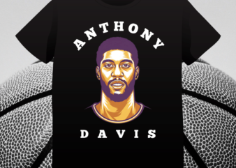Anthony Davis, NBA star, Basketball, Los Angeles Lakers, t-shirt design, NBA, Fan art, Instant download, American basketball player