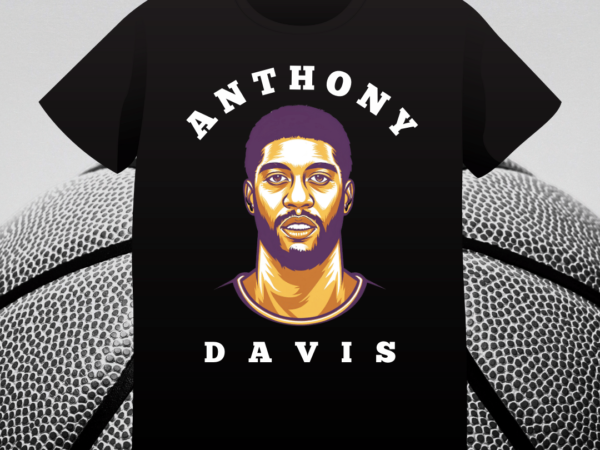 Anthony davis, nba star, basketball, los angeles lakers, t-shirt design, nba, fan art, instant download, american basketball player